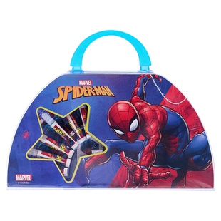 联众迪士尼绘画套装男生卡通可爱手提水彩笔礼盒蜘蛛侠儿童画画笔