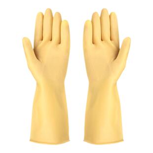 来安之耐酸碱家用乳胶手套家务用清洁洗碗搞卫生加厚防水耐磨劳保