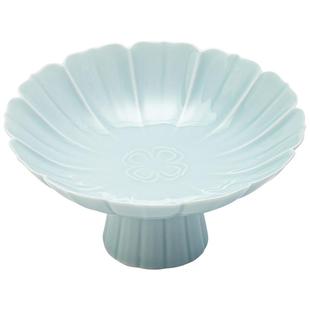 中式禅意佛手柑托盘陶瓷高脚佛手果摆放盘高颜值佛手专用陶瓷器皿