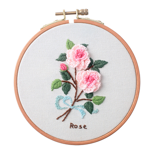 刺绣diy初学者自绣学生手工课制作儿童绣花礼物新手丝带绣材料包