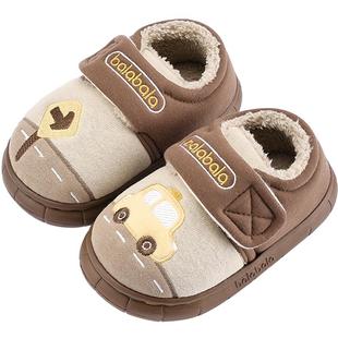 巴拉巴拉儿童棉拖鞋男童女童包跟保暖鞋子秋冬童鞋亲子宝宝家居鞋