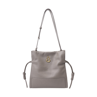 BAMPO半坡结瑞福结包 头层牛皮水桶包新款大容量葫芦单肩斜挎软包