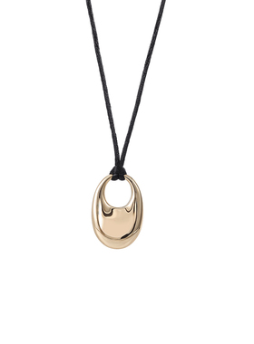 韩系ins椭圆镂空吊坠项链女2025新款小众设计时尚百搭长款毛衣链