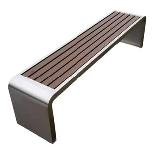 公园椅不锈钢长条凳户外球场庭院健身馆园林小区防腐塑木休息座椅