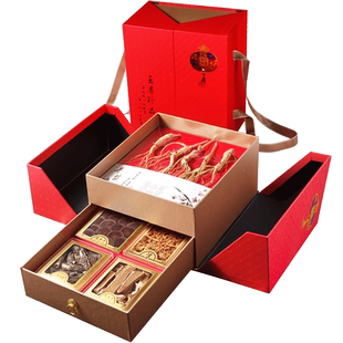 人参五宝礼盒灵芝片长白山人参东北山珍干货送礼高档滋补品送长辈