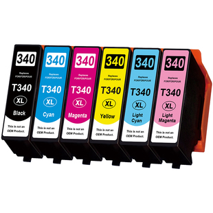 适用EPSON爱普生T-340墨盒 Expression Photo XP-8800 Wireless ALL-in-One Printer打印机墨水盒黑彩墨盒