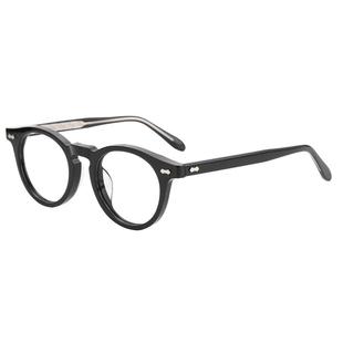 木川眼镜框男款近视女板材波士顿505圆框复古玳瑁色镜架可配度数