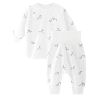 【50S柔软纺织】汤尼倍儿婴儿秋衣秋裤纯棉马年宝宝分体护肚套装