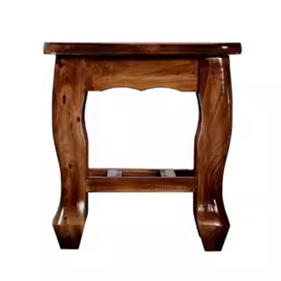 洗澡换鞋凳防水正方形凳子香柏木木凳子靠背椅木方凳四方凳虎脚凳