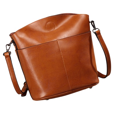 2025春夏新款包包女时尚单肩水桶包休闲女包百搭简约真皮斜挎