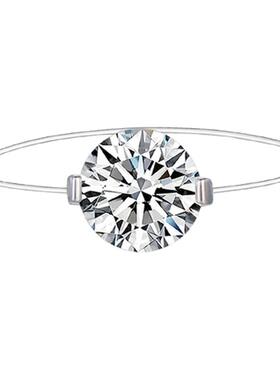 彩色莫桑钻仿真钻戒指女