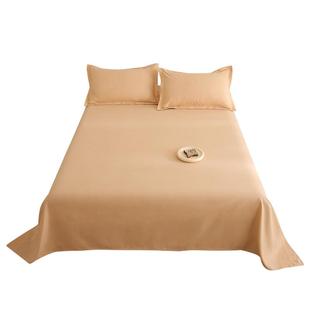 2026年新款纯色床单单件水洗棉1.2米1.5学生宿舍单人双人磨毛被单