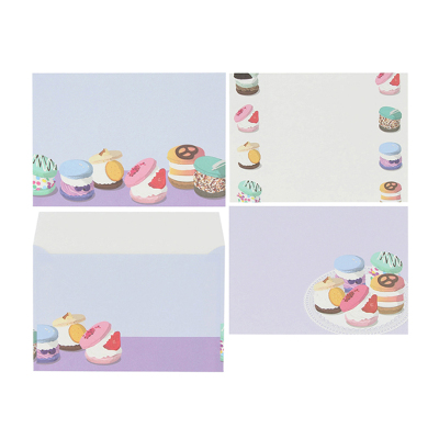 日本delfonics信纸信封套装Merenda限定甜点系列情书信筏ins风