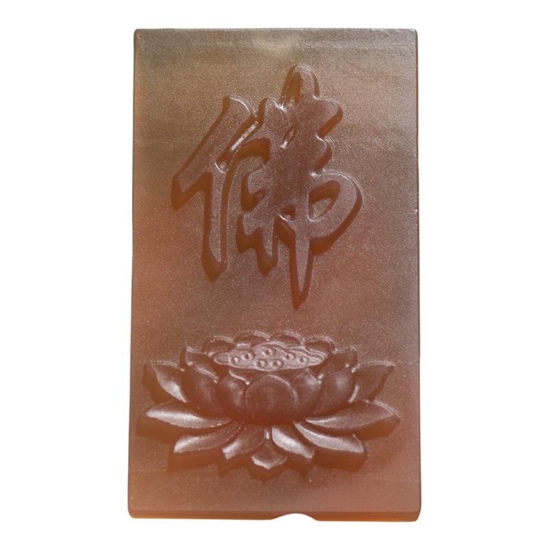 天然玛瑙佛字莲花毛衣链