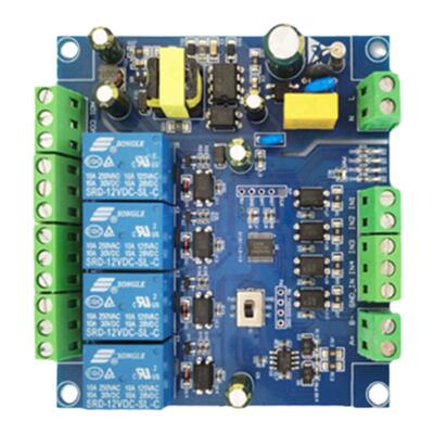 220V供电Modbus RTU 四路继电器模块 RS485/TTL UART