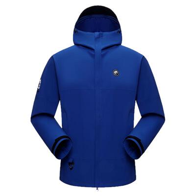 「蜀绣」骆驼熊猫户外蓝色冲锋衣女外套2026新款春夏薄款登山服男