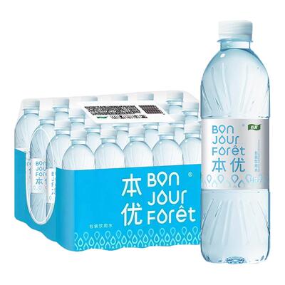 怡宝本优饮用水555ml*24瓶整箱新货会议小瓶饮用水非天然矿泉水