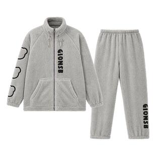 珊瑚绒睡衣男款冬季加厚加绒2026年新款青少年大码秋冬家居服男生