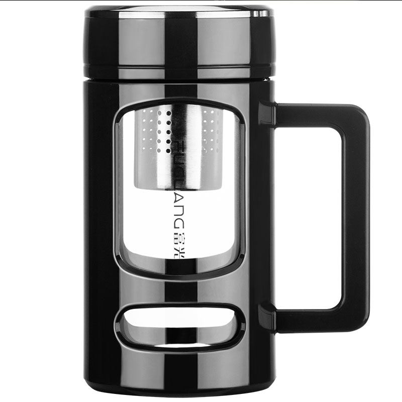 富光办公杯玻璃杯高硼硅便携茶杯
