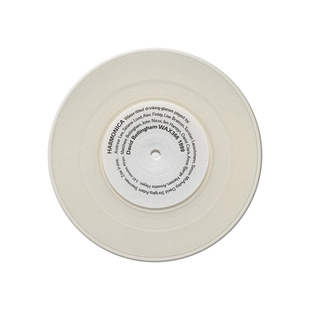 唱片鼠标垫小号女生电脑办公桌垫高颜值圆形创意鼠标垫子白色简约