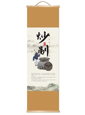 中药炮制装饰画中医文化宣传海报
