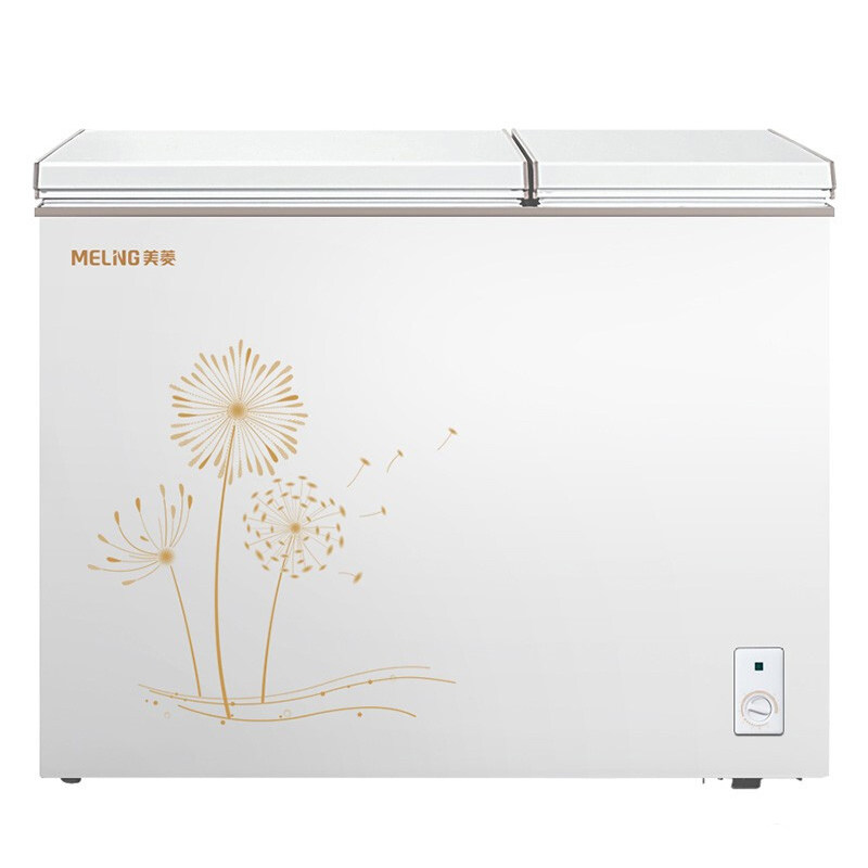 美菱双温冰柜220DT家用小型商用大容量保鲜冷冻冷藏两用卧式冷柜