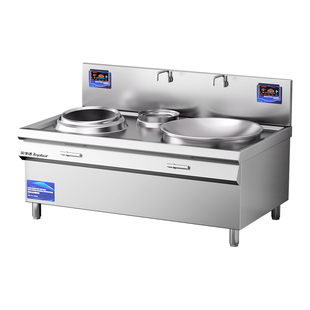 商用大功率电磁炉酒店饭店电磁灶15KW双头电炒炉食堂大锅灶电灶台