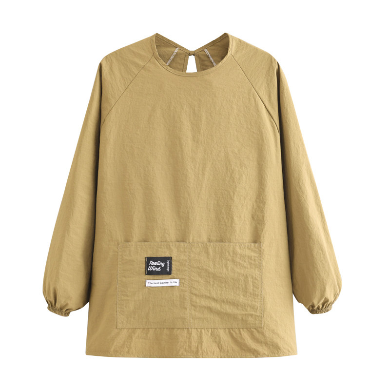 时尚长袖新款家用厨房围裙做饭围腰罩衣定制印字餐饮专用工作服