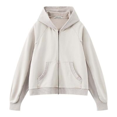 原创复古做旧自发热短款卫衣