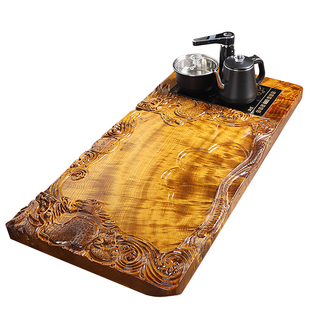 金丝楠木茶盘套装全自动一体轻奢防烫烧水壶家用办公室简约茶海大