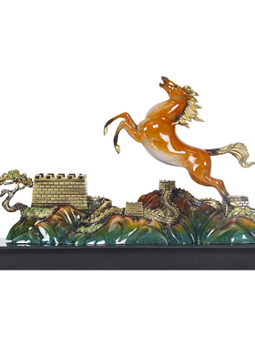 全铜创意笔筒马摆件装饰品