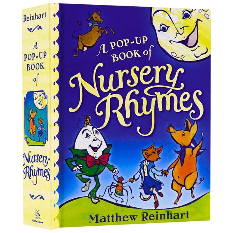 经典儿歌童谣立体书 英文原版绘本 A Pop Up Book of Nursery Rhymes 趣味认知英语图画书 英文版进口原版书籍 Matthew Reinhart