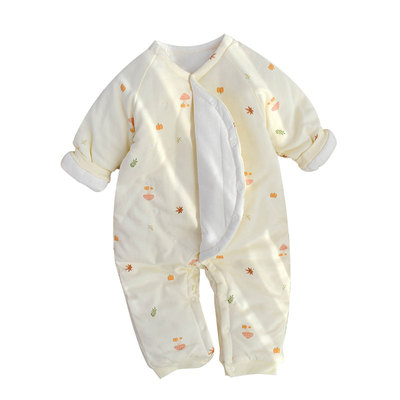棉花款可洗加厚保暖宝宝连体衣冬