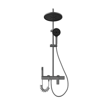 Haier/海尔钢琴按键淋浴花洒套装数显卫生间明装家用置物星瀑花洒