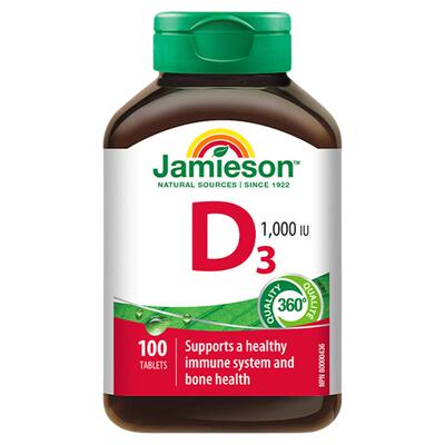 Jamieson健美生维生素D3成人维D32500iu维他命