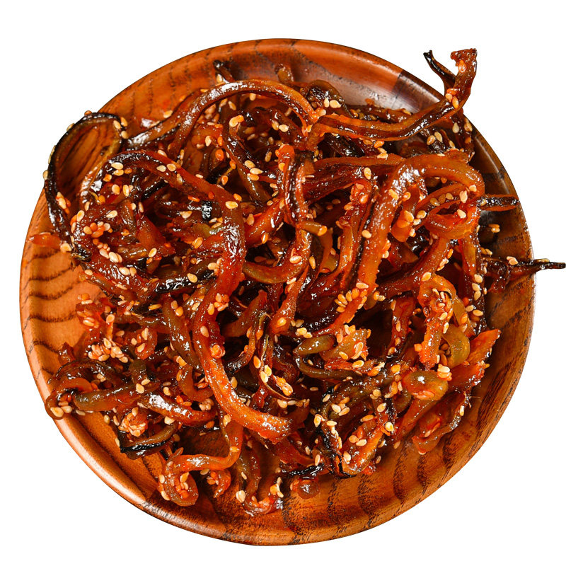 青岛蜜汁香辣鳗鱼丝500g罐装辣味小吃零食海鲜非北海袋装特产鱼干
