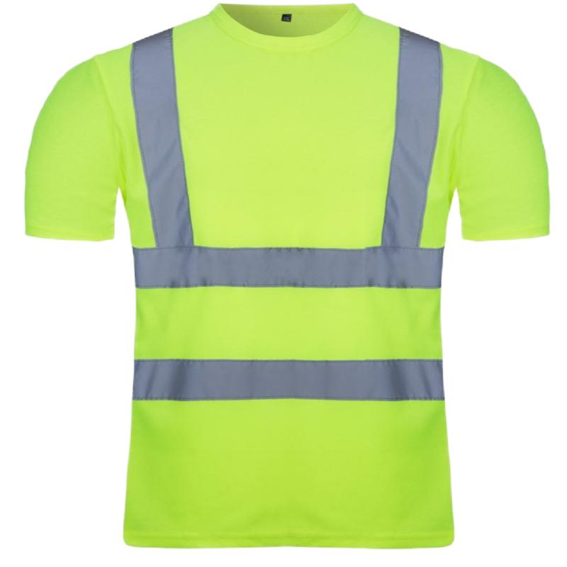 反光T恤夏季男女管理人员荧光衣道路安全工作服环卫服翻领衫包邮