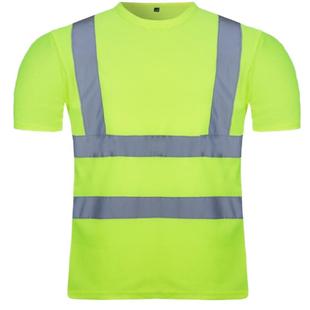 反光T恤夏季男女管理人员荧光衣道路安全工作服环卫服翻领衫包邮