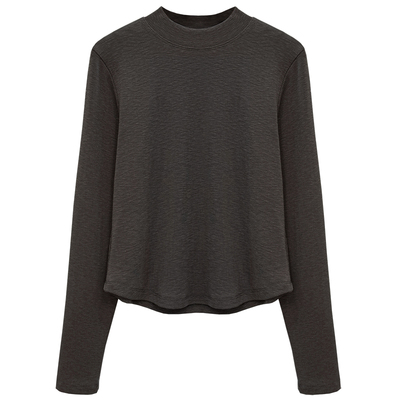 基础款修身小立领打底衫女