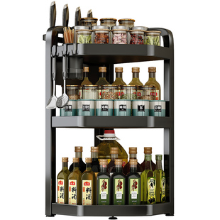 佳帮手厨房置物架调料品架子多功能调味料台面灶台转角多层收纳架