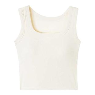 2024新款免穿文胸带胸垫背心女内搭吊带舒适一体打底外穿上衣