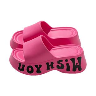 厚底拖鞋女夏外穿2025新款潮流增高踩屎感高级沙滩家居室内凉拖鞋