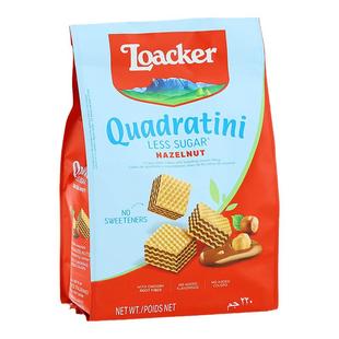 进口莱家loacker威化饼干榛子黑巧克力香草芝士味零食儿童好