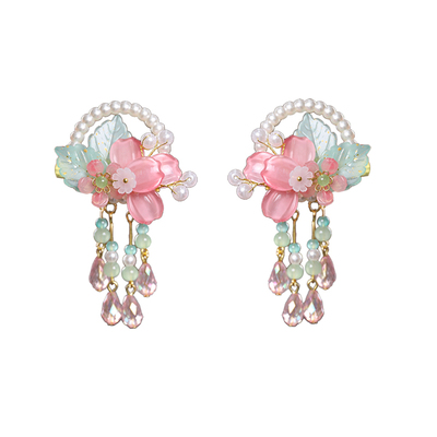 马年新款女童中国风花朵对夹