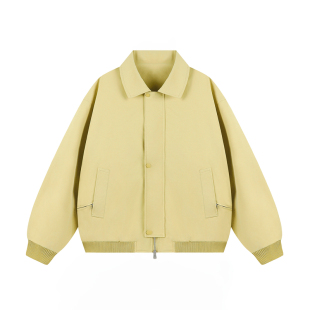 GOOZI MADE 飞行员夹克男春季短款廓形美式男生机车翻领工装外套