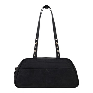 DirtySix 2025AW 原创 塞班小马包 绒面绣线 机车铆钉 保龄球包