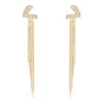 金色流苏长款耳环2026新款爆款女人味轻奢高级感耳坠气质精致耳饰