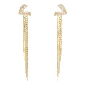 金色流苏长款耳环2026新款爆款女人味轻奢高级感耳坠气质精致耳饰