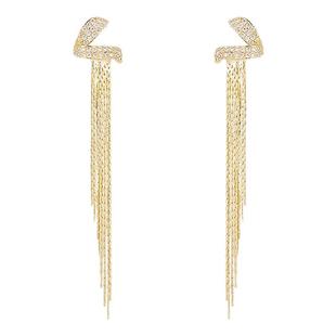 金色流苏长款耳环2025新款爆款女人味轻奢高级感耳坠气质精致耳饰