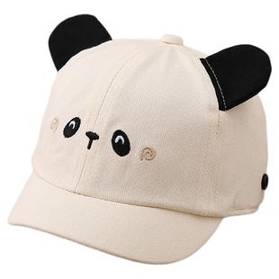 宝宝帽子春秋季男宝女宝韩版小熊猫鸭舌帽男童女童棒球帽防晒帽